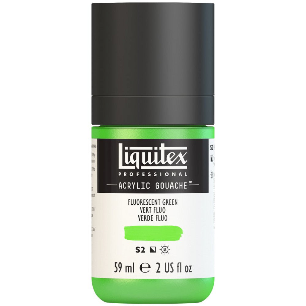 Liquitex Acrylic Gouache (matt) 59ml - 985 Fluorescent Green S2