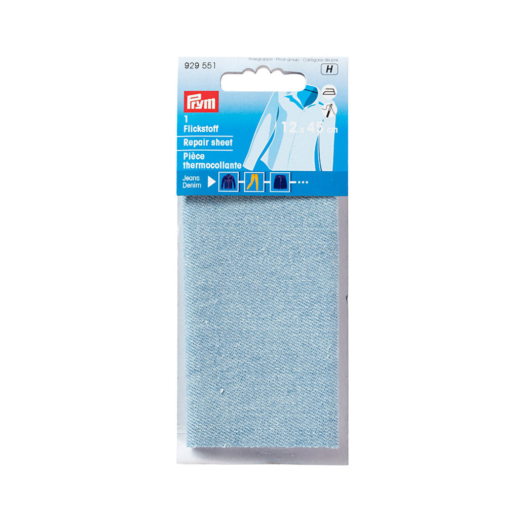 Prym Strykelapp Denim, 12x45cm - Lyseblå