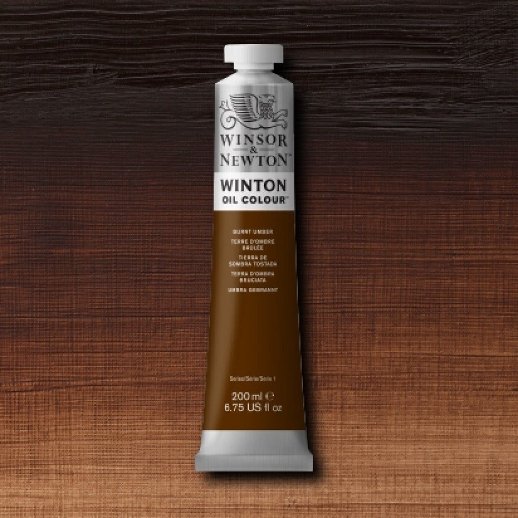 W&N - Winton Oil 200ml - 076 Burnt Umber