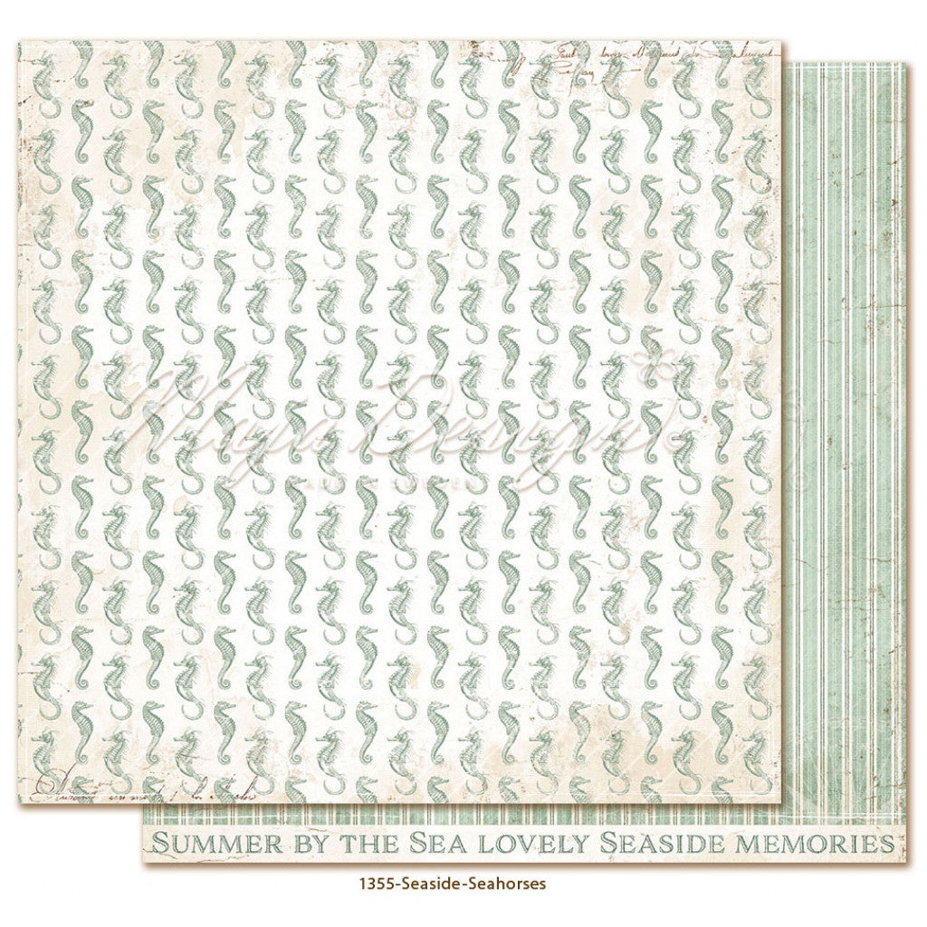 Maja Design Mønsterpapir - Seaside - Seahorses