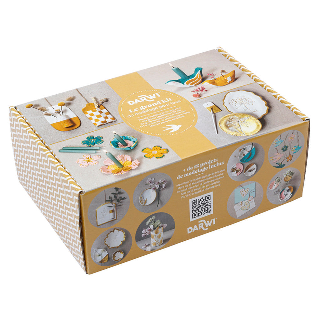 Darwi Lufttørkende leire Sett - The big modelling box