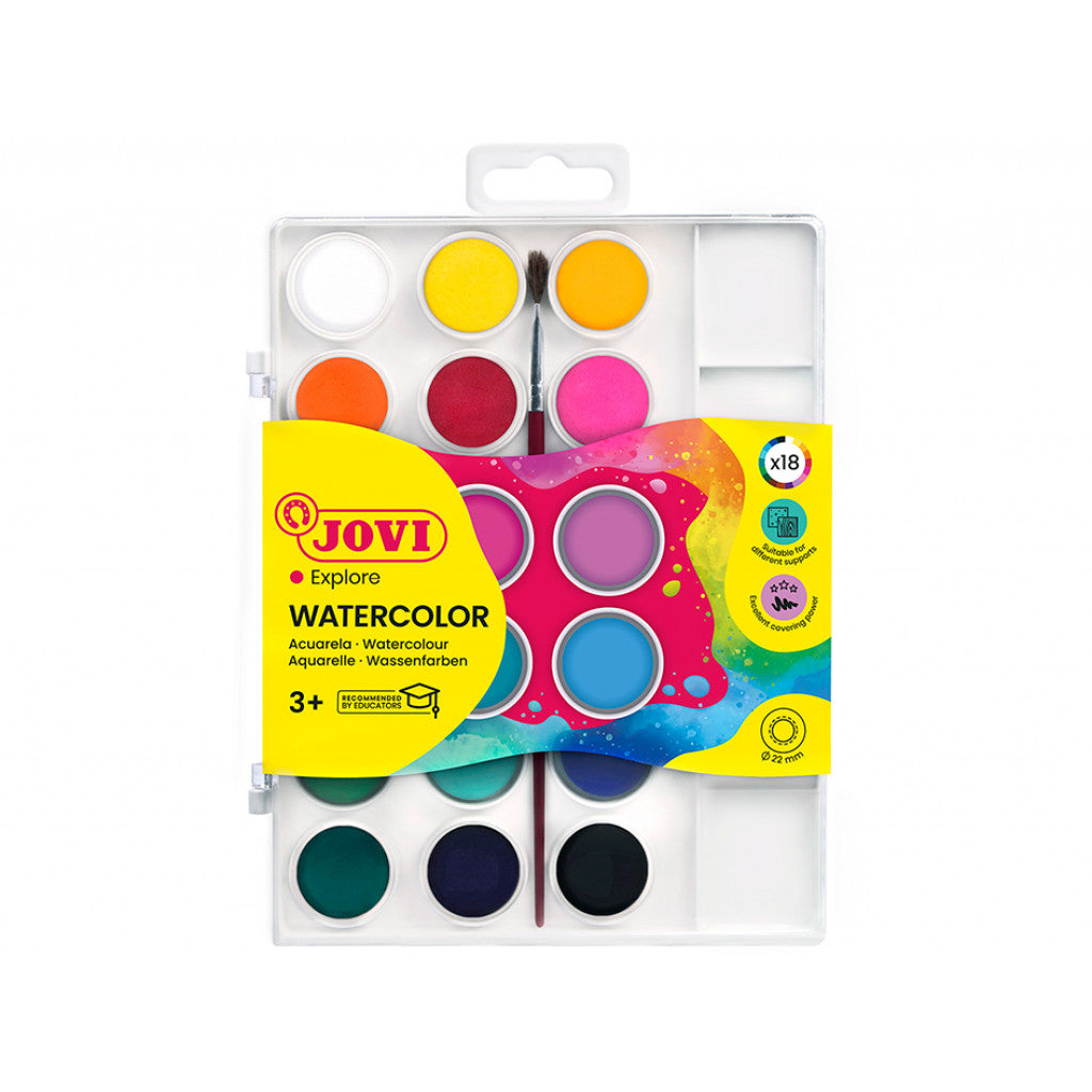 Jovi Watercolor Vannfarger - 18 farger