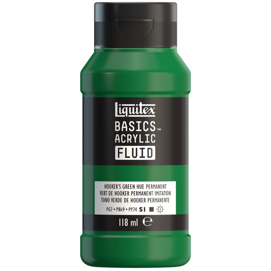 Liquitex Basics Fluid Acrylic 118ml - 224 Hookers Green Perm Hue S1