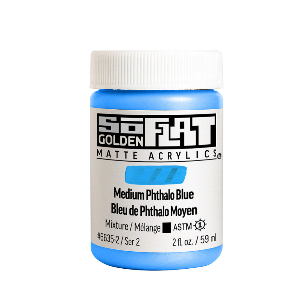 Golden SoFlat Acrylics 59ml - Medium Phthalo Blue