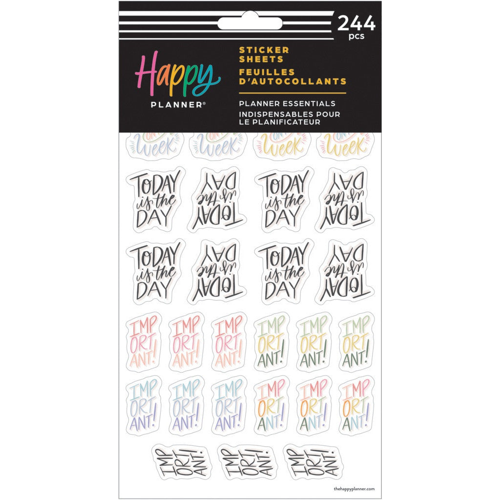 Happy Planner Sticker Sheets 5 ark - Planner Essentials