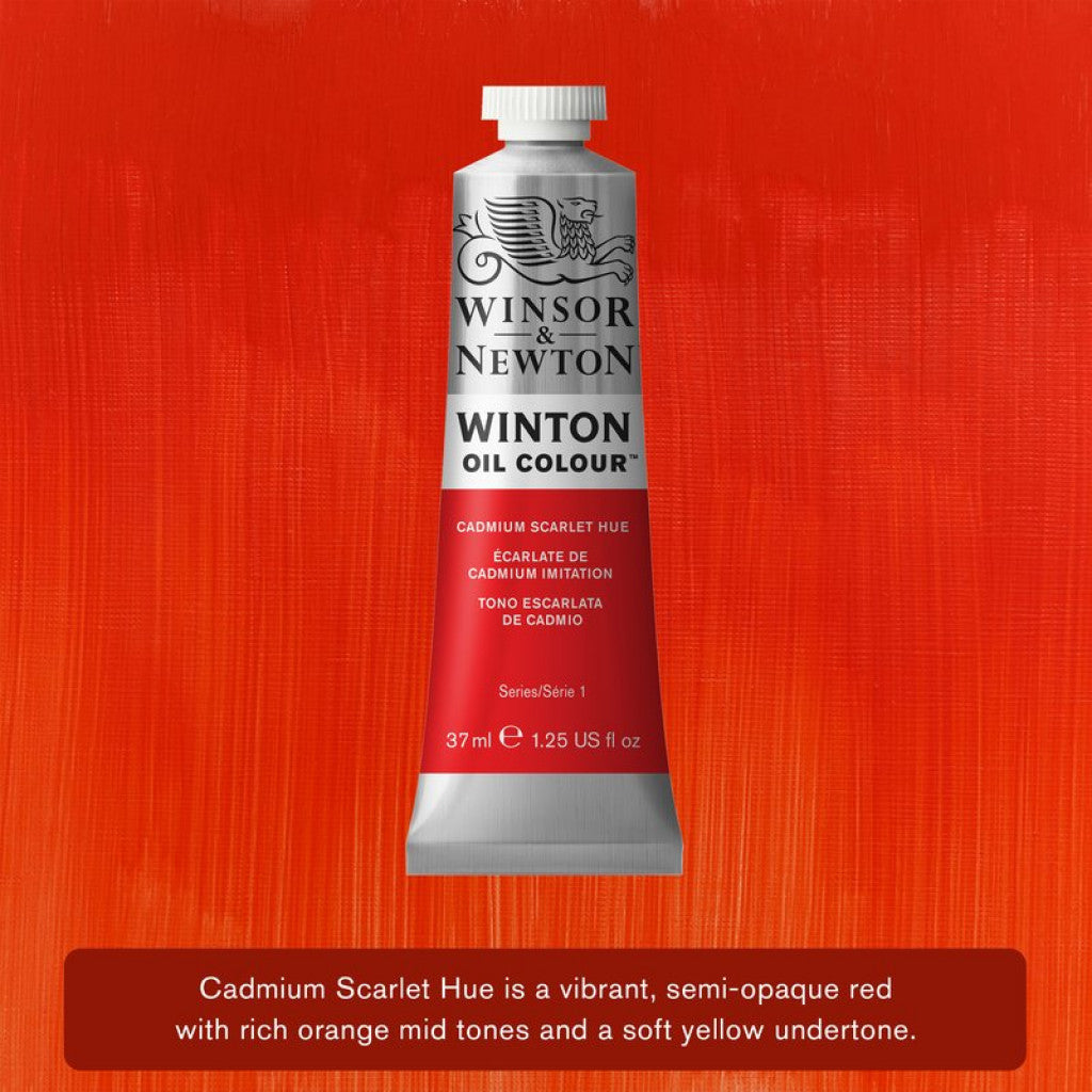 W&N - Winton Oil 37ml - 107 Cadmium Scarlet Hue