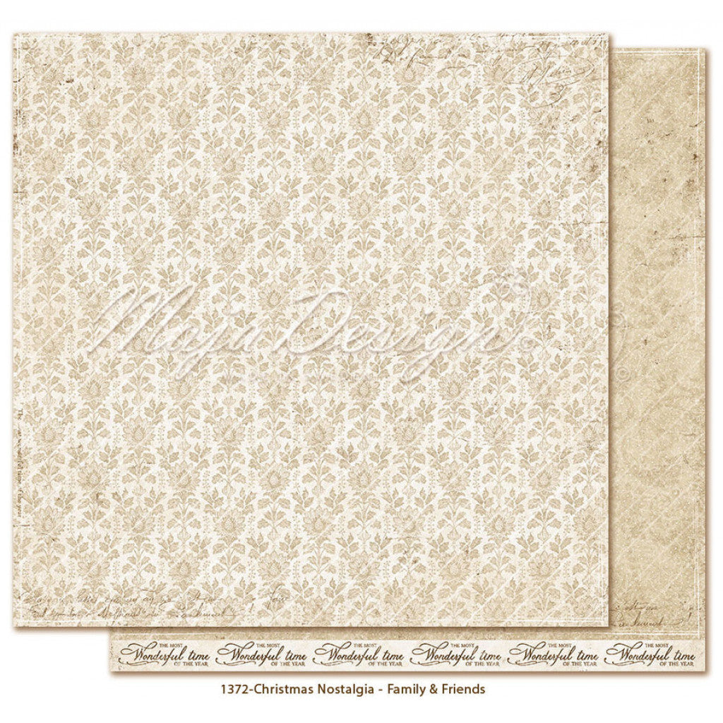 Mønsterpapir 12"x12", Christmas Nostalgia - Family & Friends