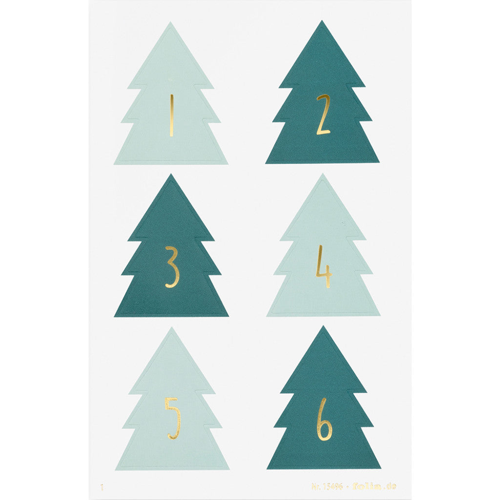 Folia Klistremerke Adventskalender - CHRISTMAS TREE