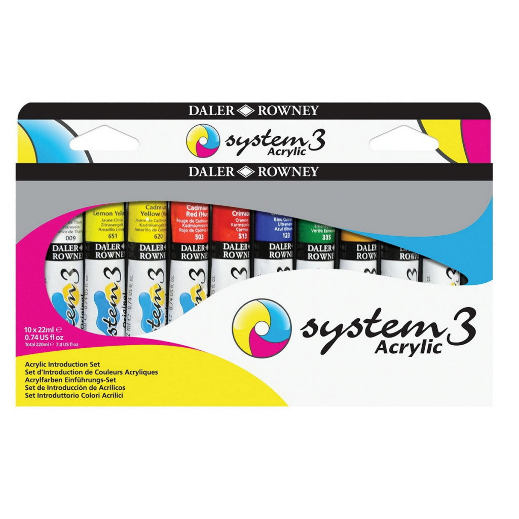 Daler Rowney - System3 Sett - Intro Set 10x22 ml