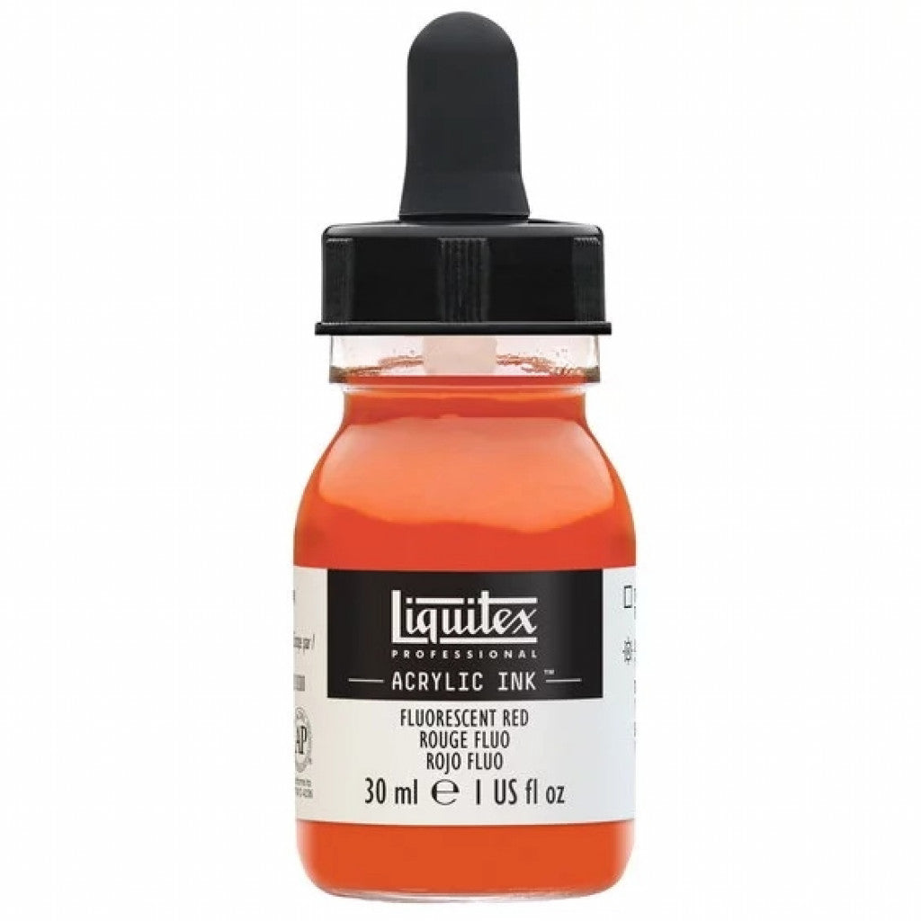 Liquitex Artists Acrylic Ink, 30 ml - Fluorescent red 983