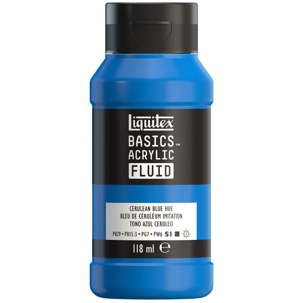 Liquitex Basics Fluid Acrylic 118ml - 470 Cerulean Blue Hue S1
