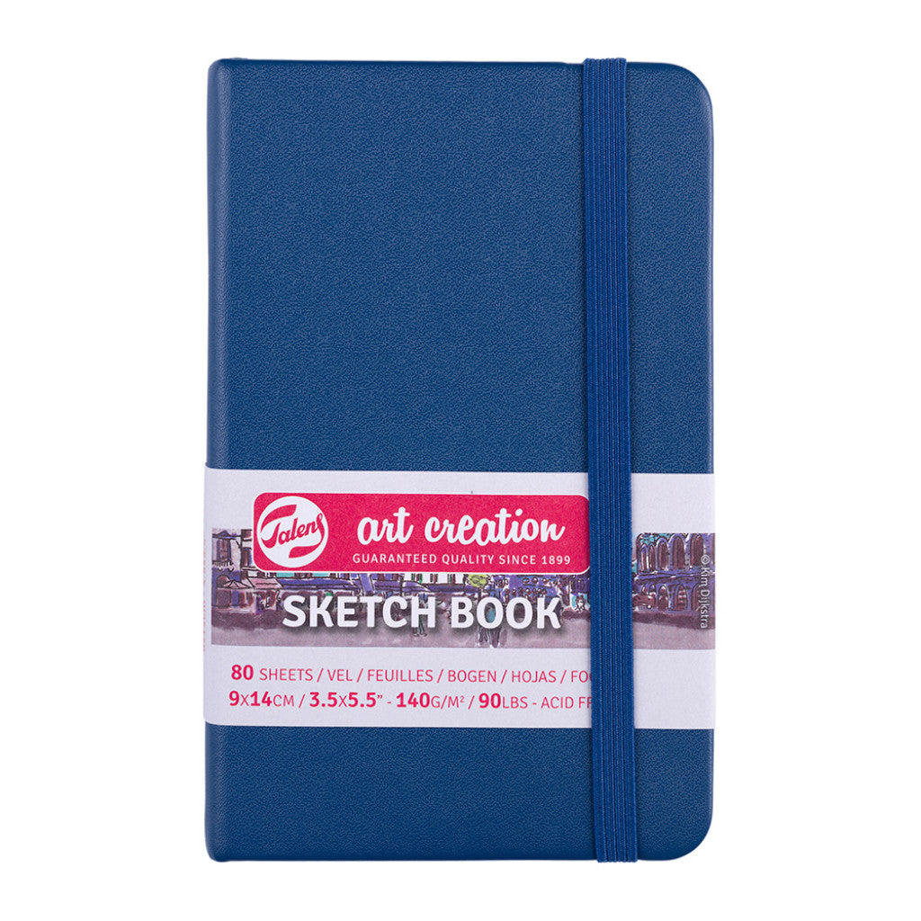 Art Creation Skissebok m/strikk 140g 9x14cm - Navy Blue