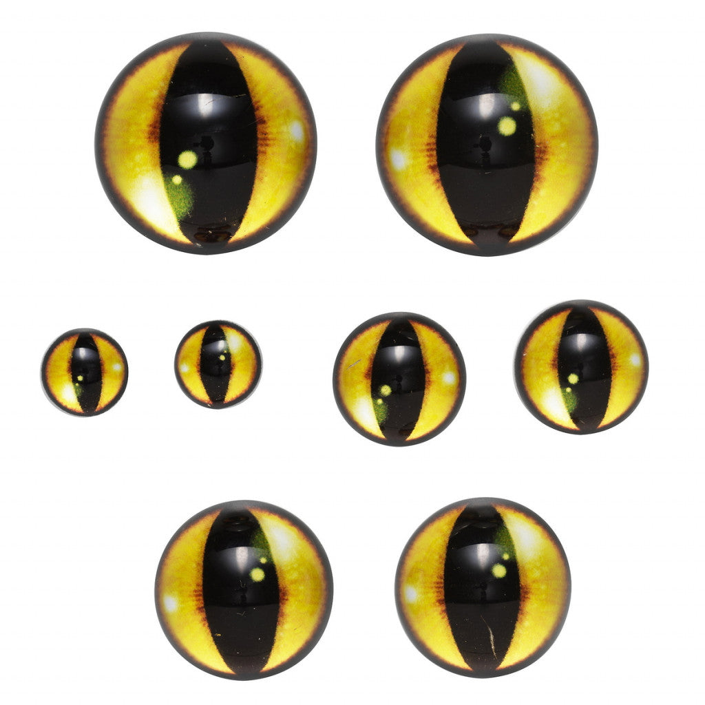 Øyne Av Glass 8stk - Gul