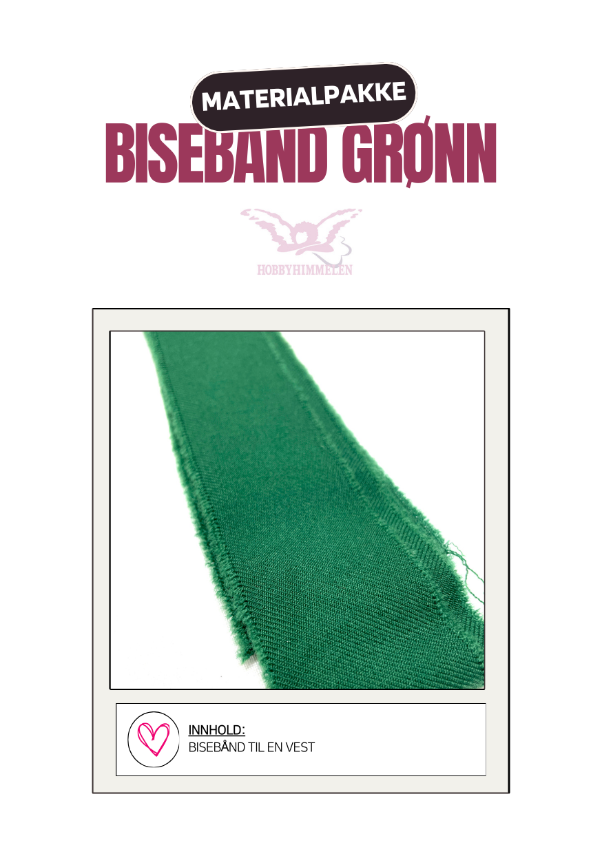 Bisebånd / Tittekant til Vest Agder-bunad - Grønn