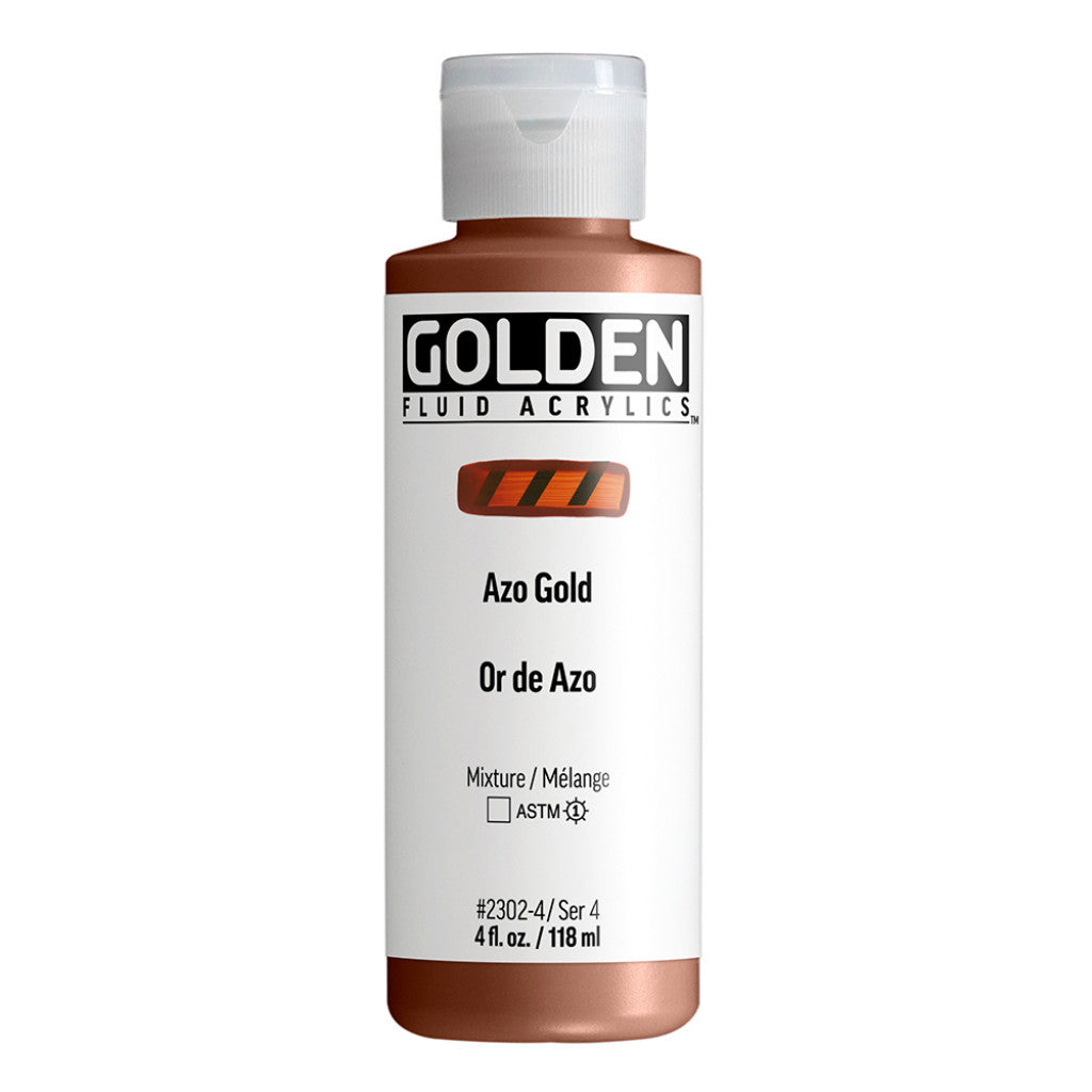 Golden Fluid Acrylics 118ml - Azo Gold