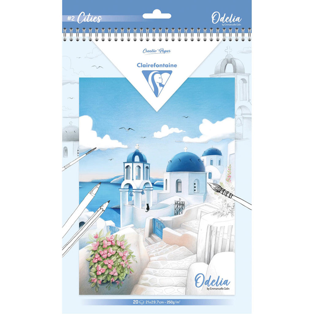 Clairefontaine Odelia Fargeleggingsbok A4 - Cities