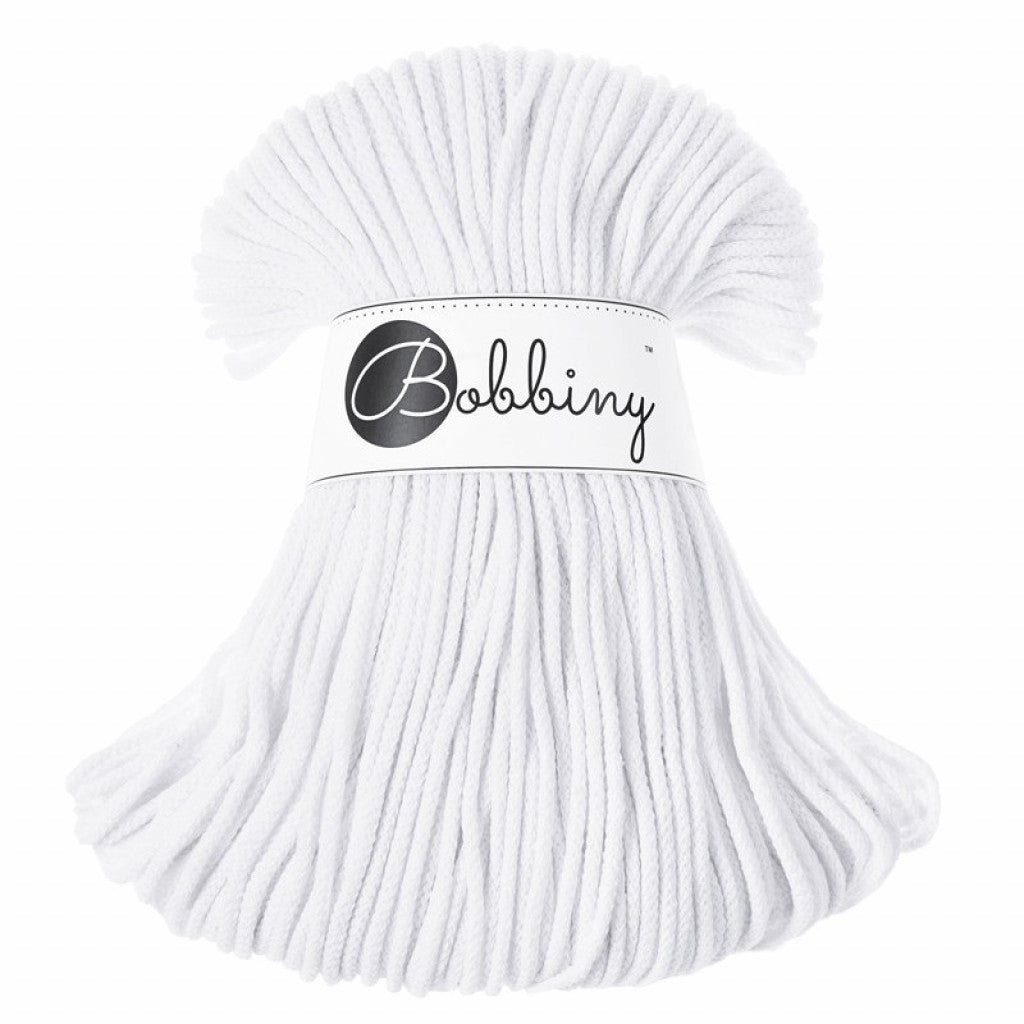 Bobbiny Braided Cord 3mm 100m - White
