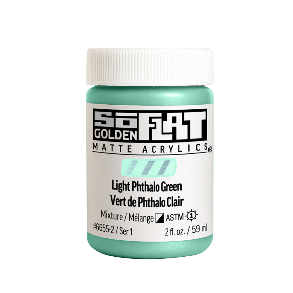 Golden SoFlat Acrylics 59ml - Light Phthalo Green