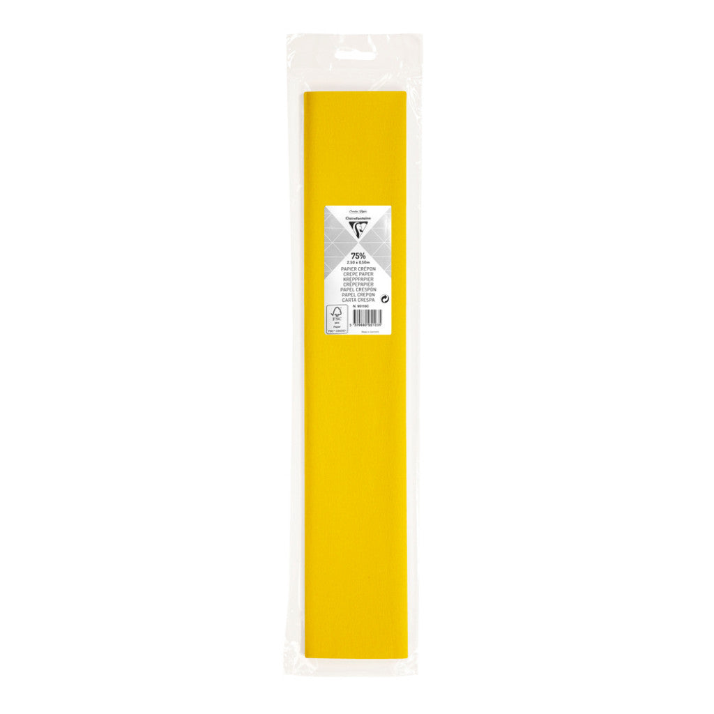Clairefontaine Kreppapir 75% 50x250cm 75g - 15 Sitrongul