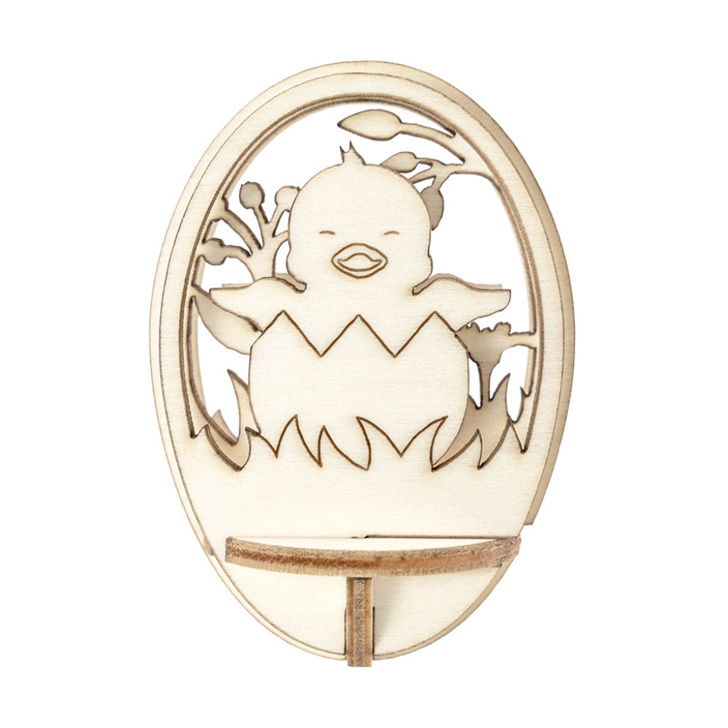 Figursett i tre - Egg Ø: 76mm - Kylling