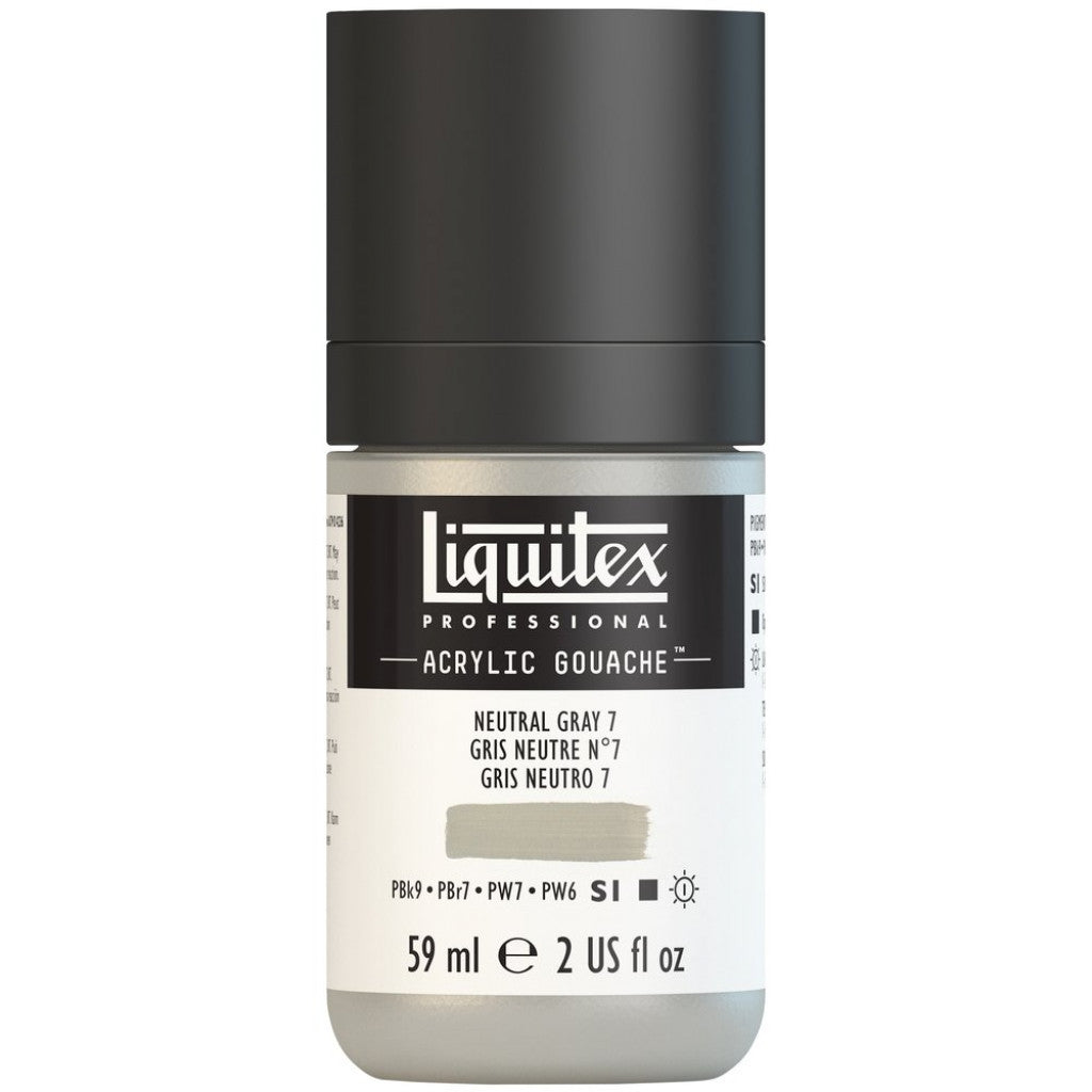 Liquitex Acrylic Gouache (matt) 59ml - 600 Neutral Grey 7 S1