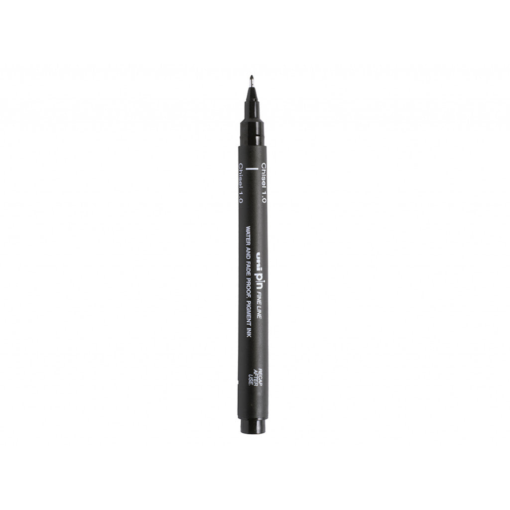 Uni pin Fineliner Chisel 1mm Sort