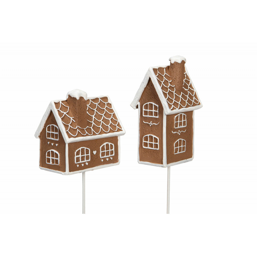 Pepperkakehus Poly på Pinne, 8cm - 1stk, Assortert Design