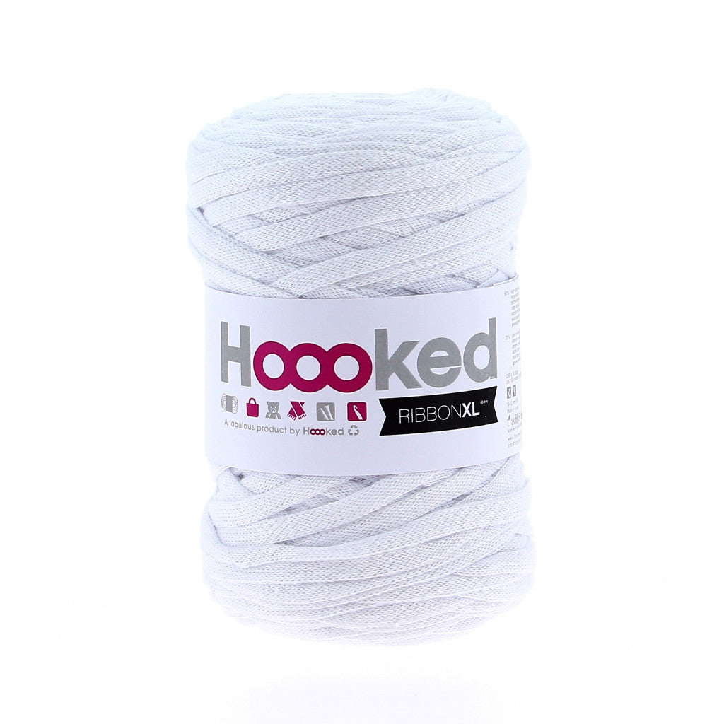 Hoooked Ribbon Xl Garn - Optic White 250g