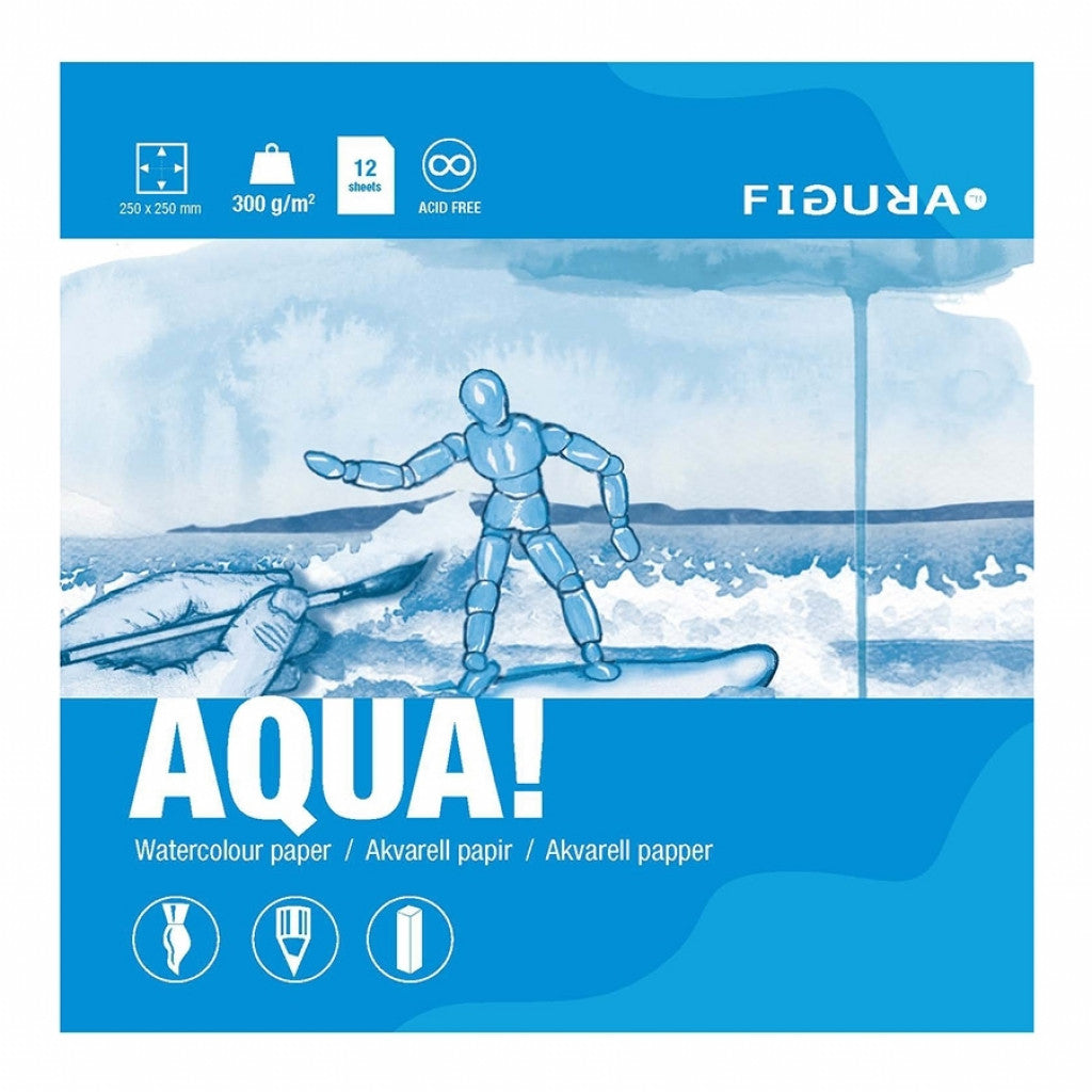Akvarellblokk Figura AQUA - 25x25cm