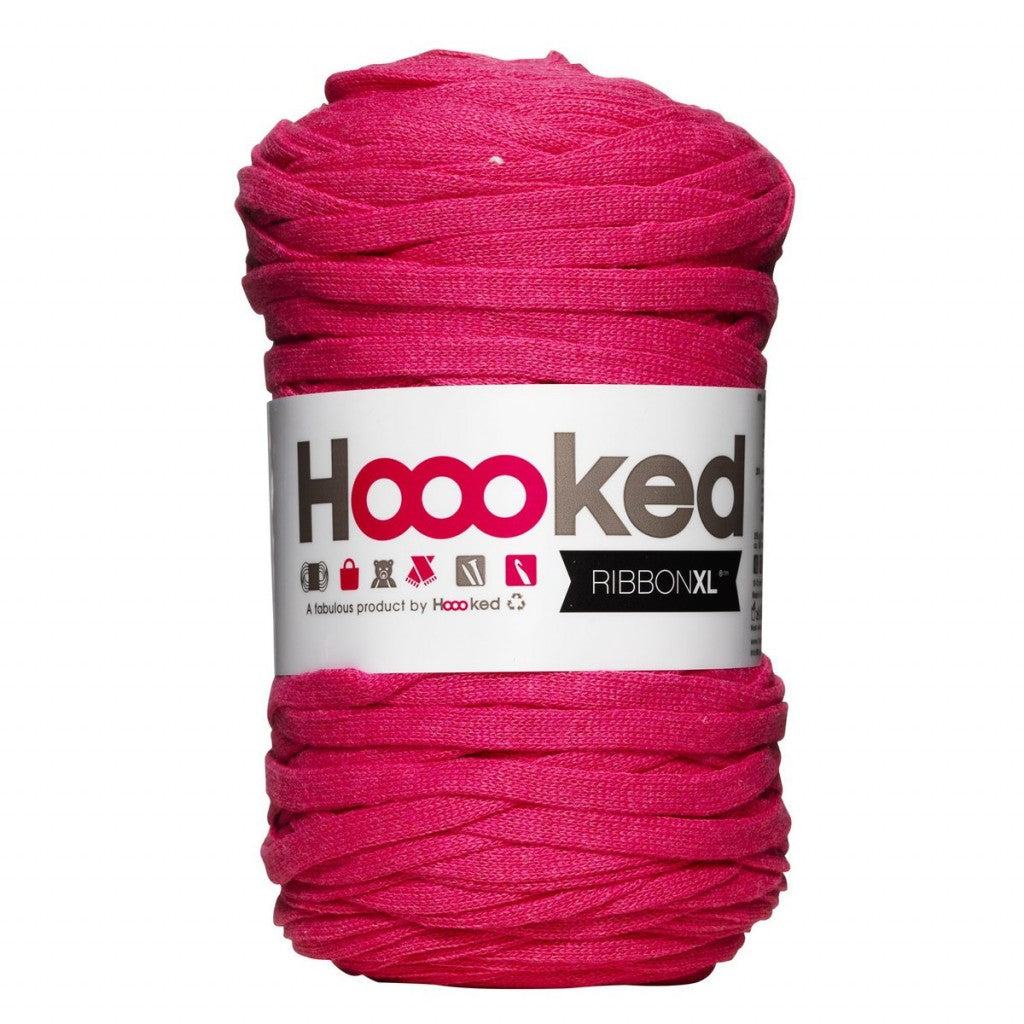 Hoooked Ribbon Xl Garn - Bubblegum Pink 250g