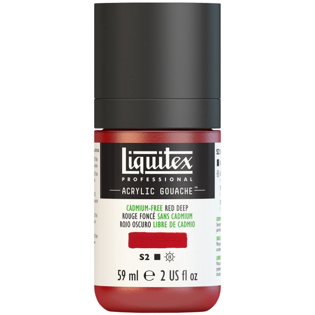 Liquitex Acrylic Gouache (matt) 59ml - 895 Cadmium-Free Red Deep S2