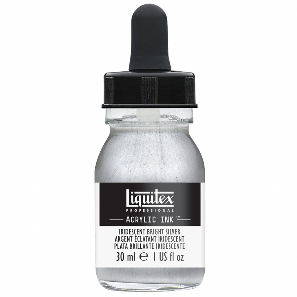 Liquitex Artists Acrylic Ink, 30 ml - 236 Iridescent Bright Silver