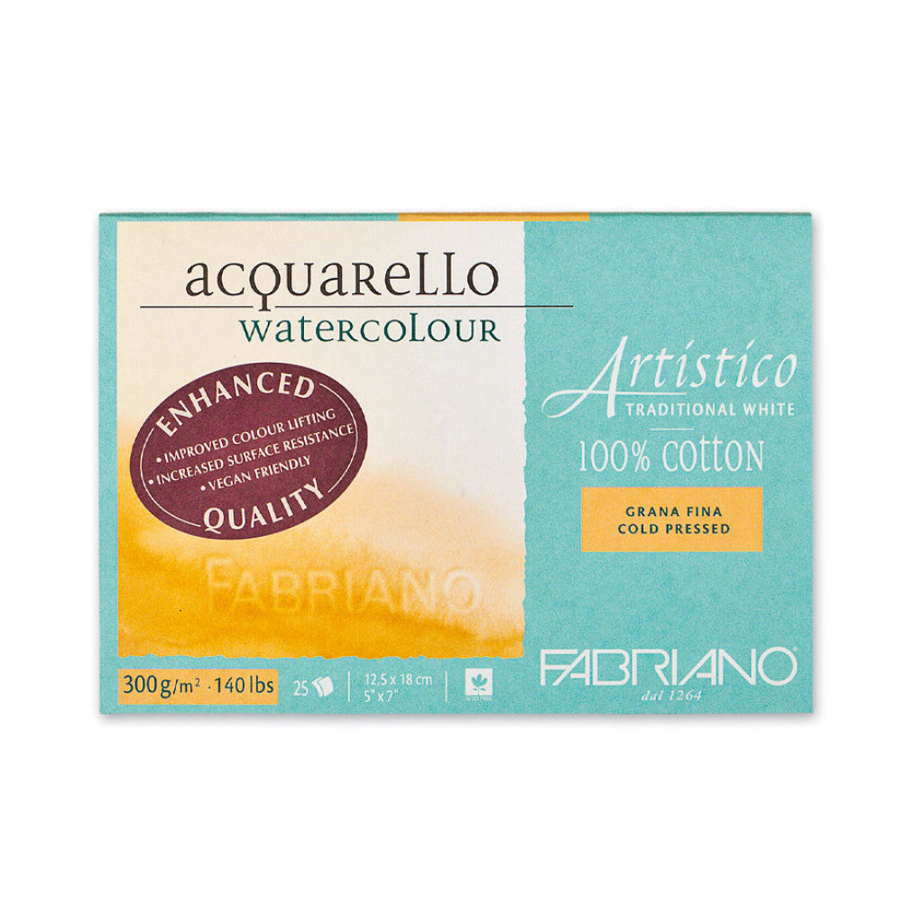 Fabriano Artistico EQ Traditional 300g GF 25ark - 12,5x18cm