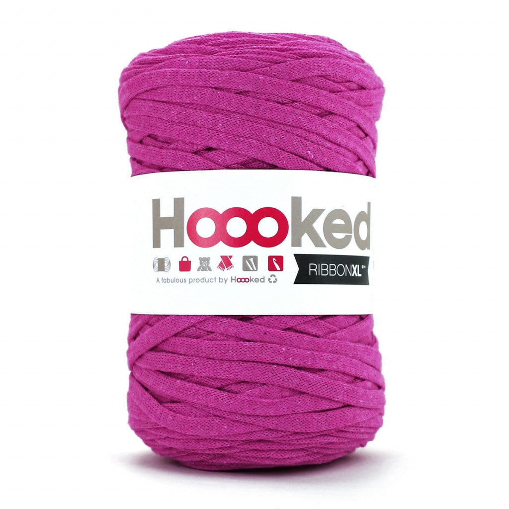 Hoooked Ribbon Xl Garn - Crazy Plum 250g