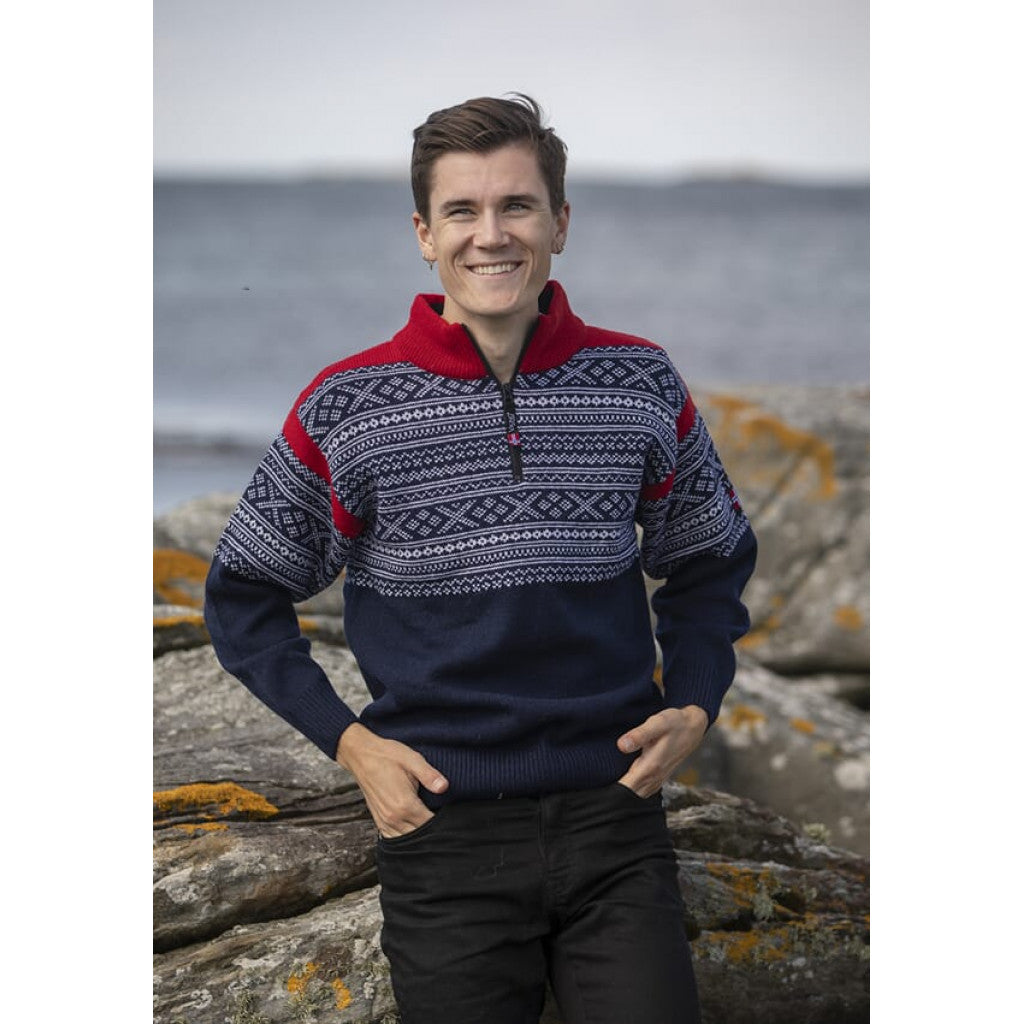 Setesdal Ullgenser m/fleece i hals - Marine, S Unisex
