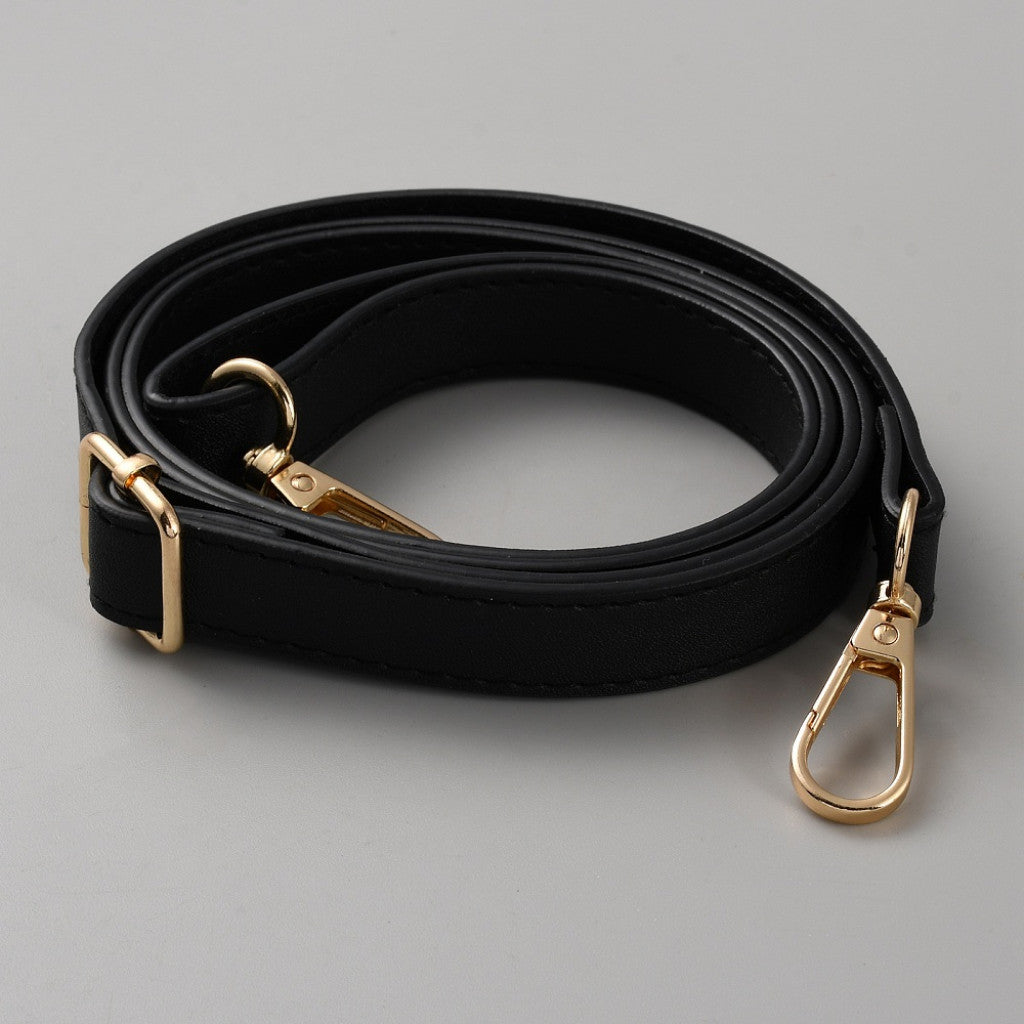 Justerbar Skulderreim i Kunstlær, 72-122cm - Svart