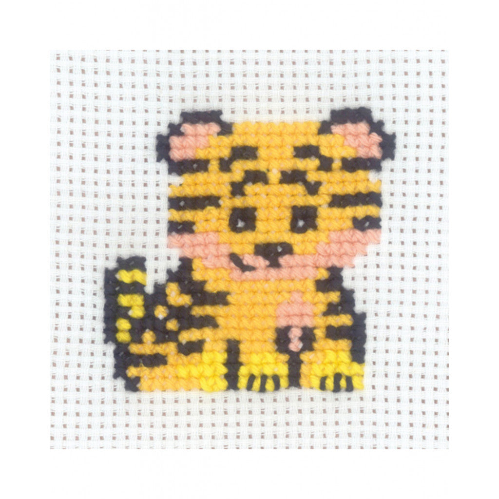 Permin Korsstingsbroderi - Tiger 8x8 cm