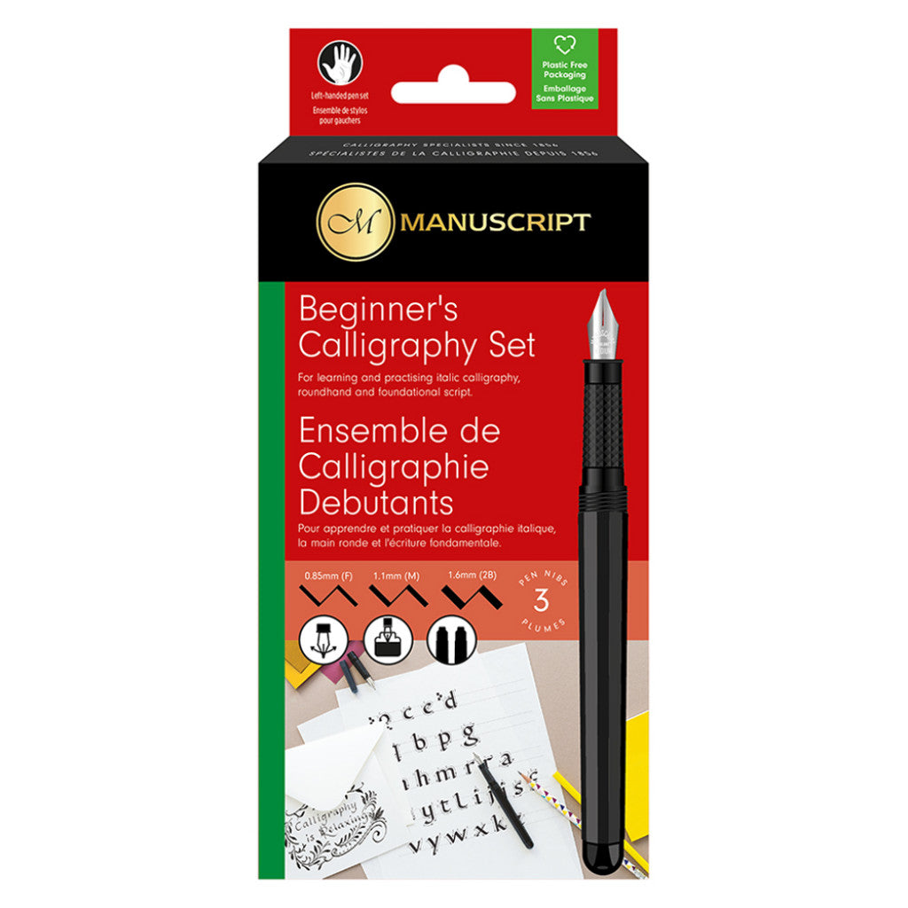 Manuscript Kalligrafi 3ass. Venstre begynnersett