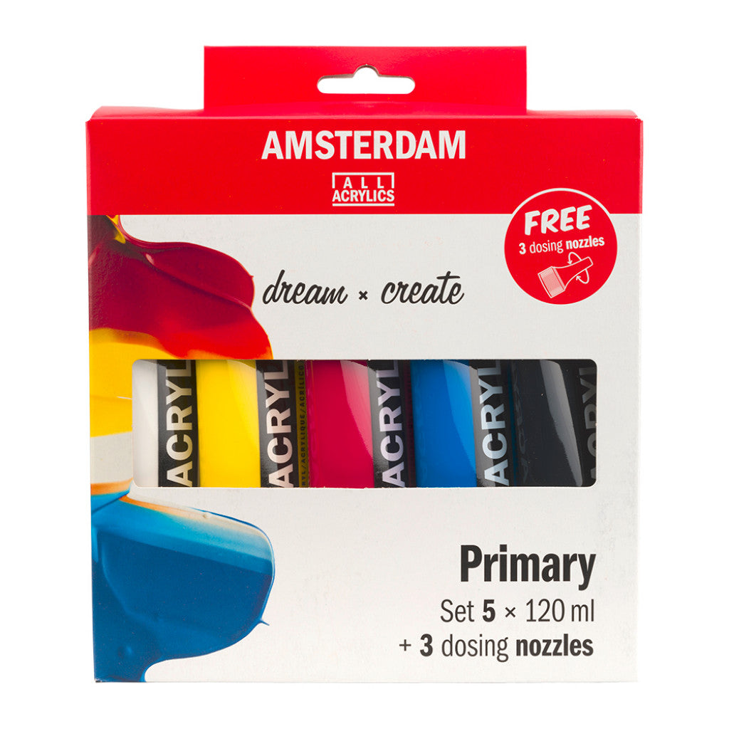 Amsterdam Standard Akryl 120ml - 5 tuber Primary Set+