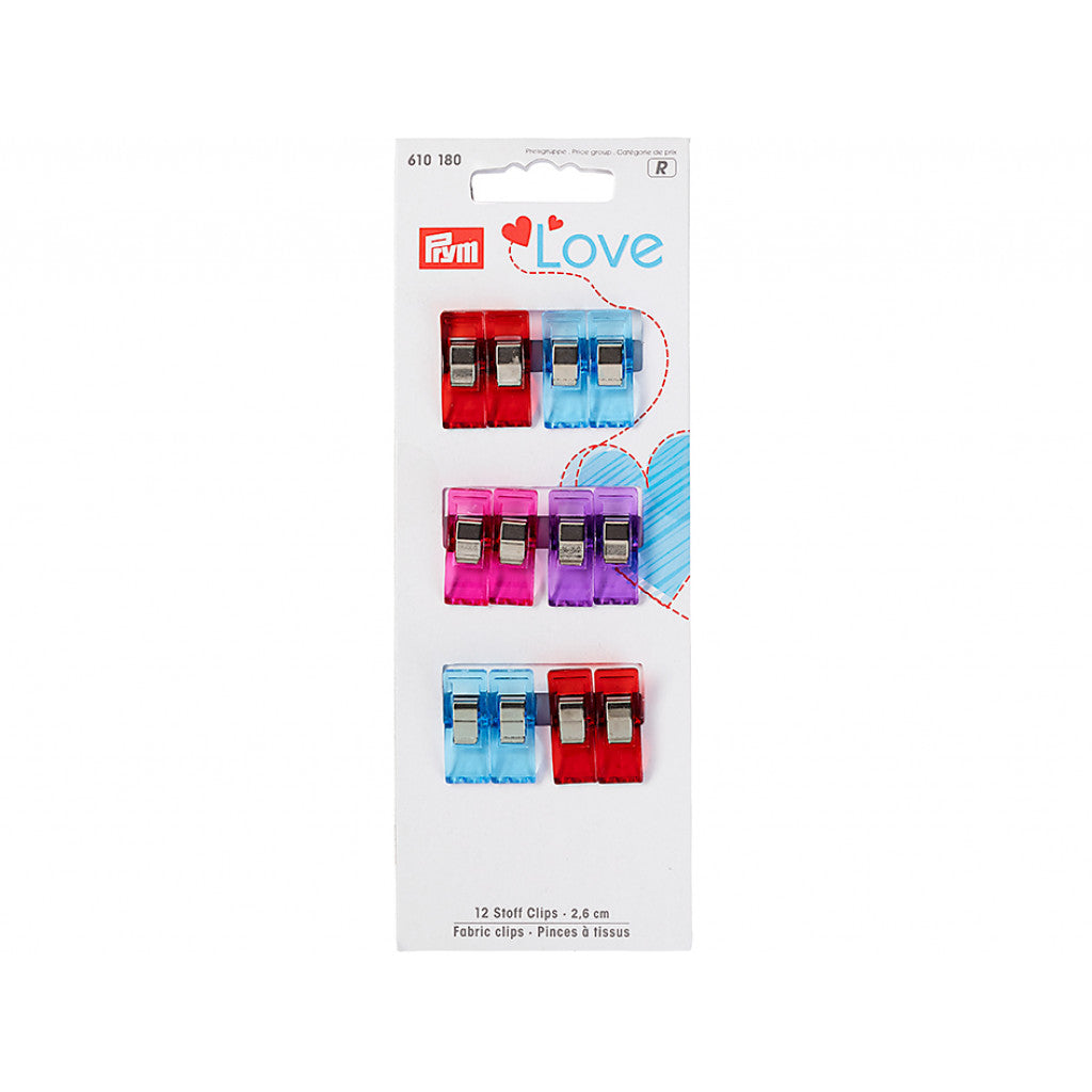 12 Stoffklips Prym Love – 2,6cm