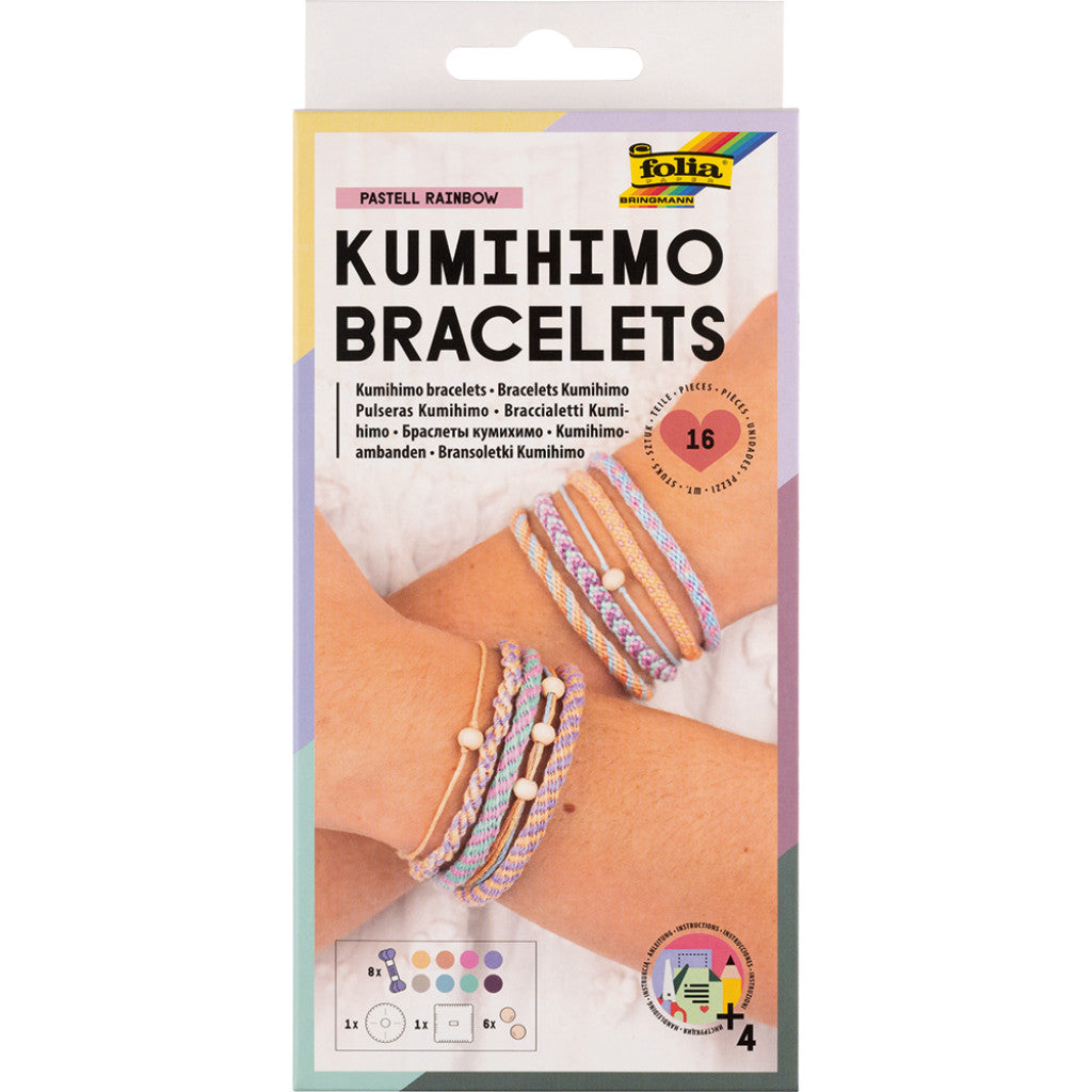 Folia Sett Kumihimo - Pastel Rainbow