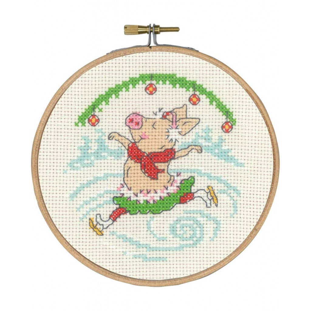 Korsstingsbroderi 13cm - Skøytesvin