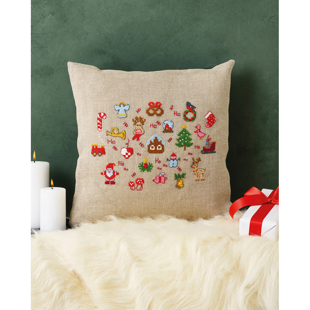 Permin Broderikit - Ho, ho, ho 40x40 cm
