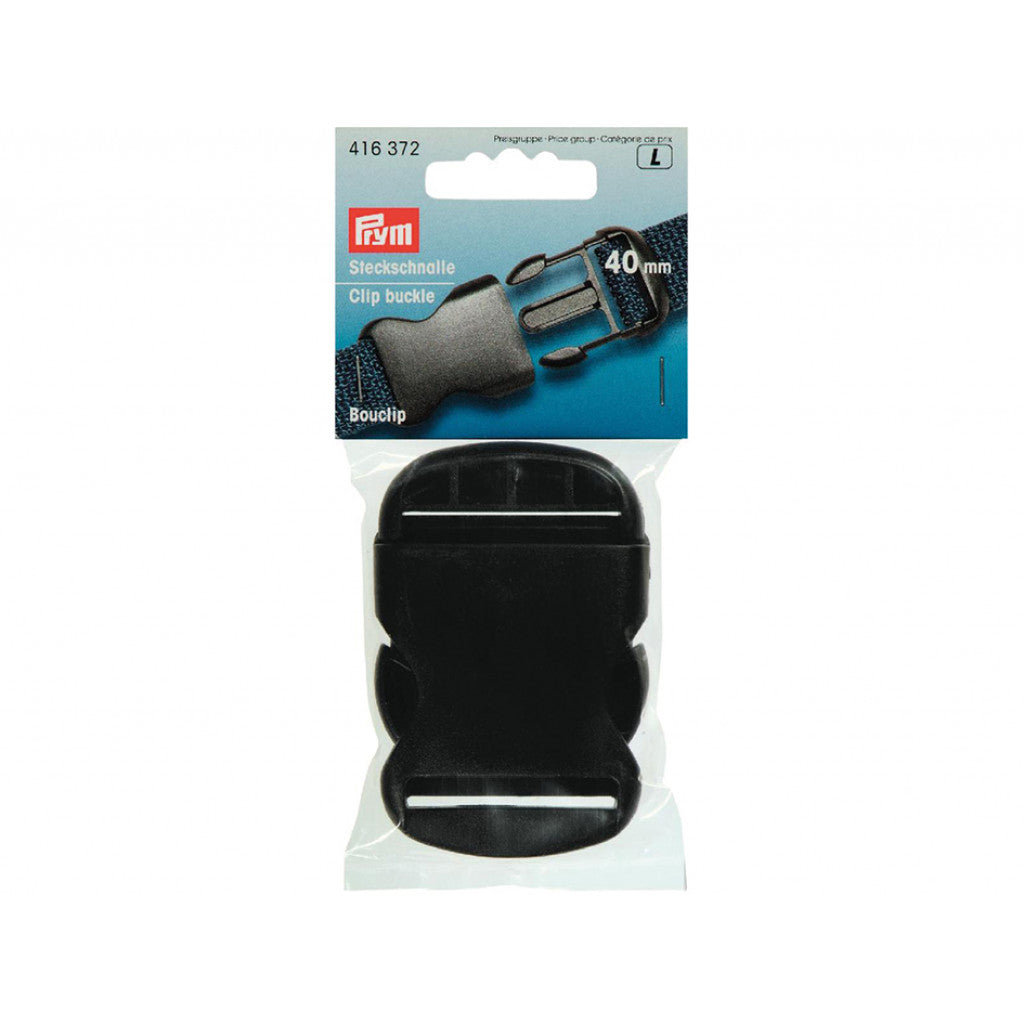 Prym Spenne, 40mm - Sort Plast