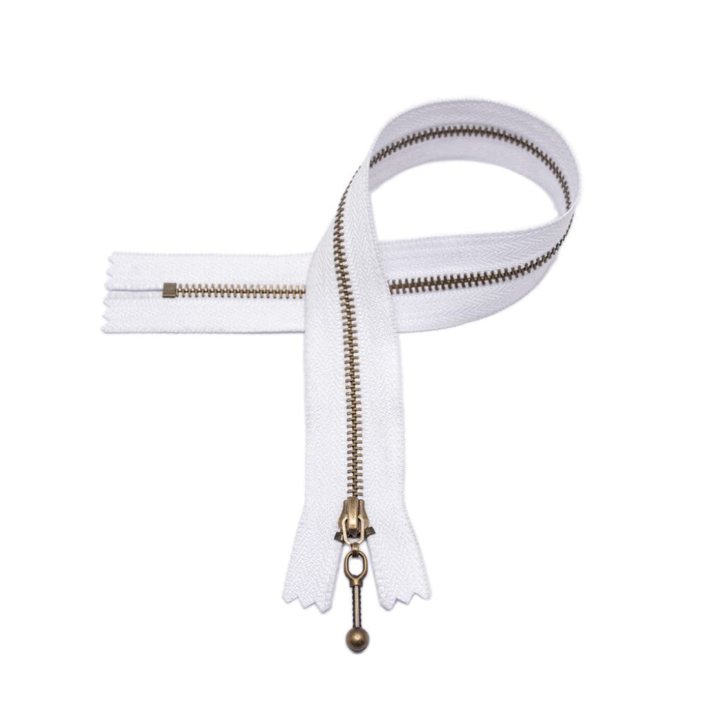Glidelås 25cm 5mm Hvit 5061