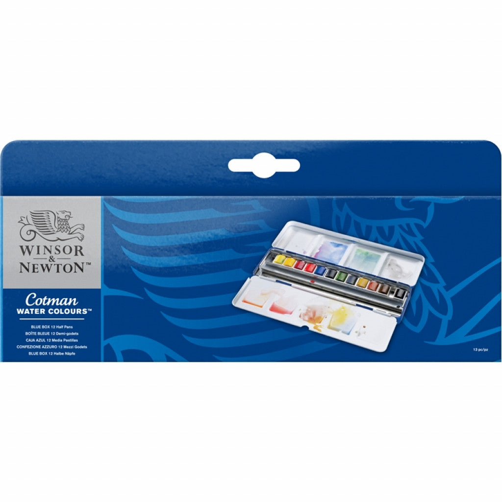 W&N - Cotman Water Colour - Blue Box, 12HP