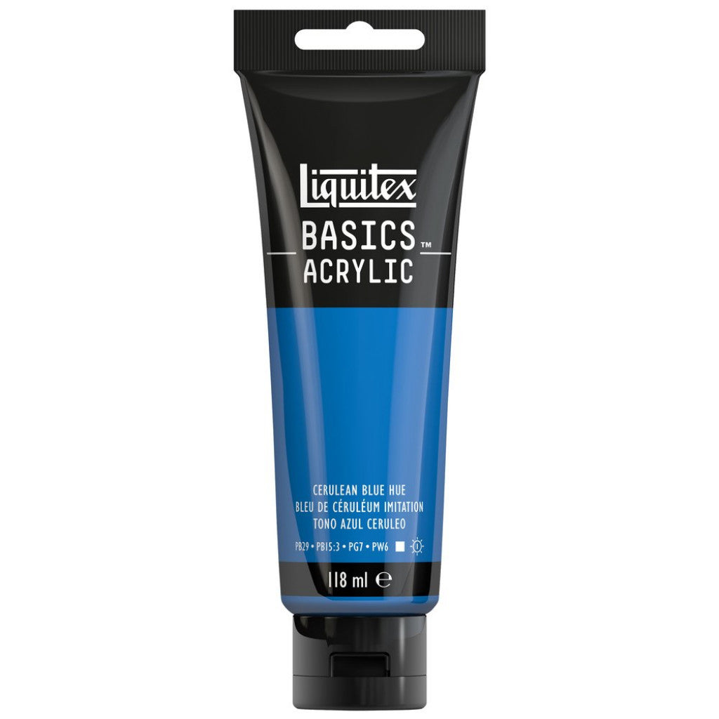 Liquitex Basics Acrylic 118ml - 470 Cerulean Blue Hue S1