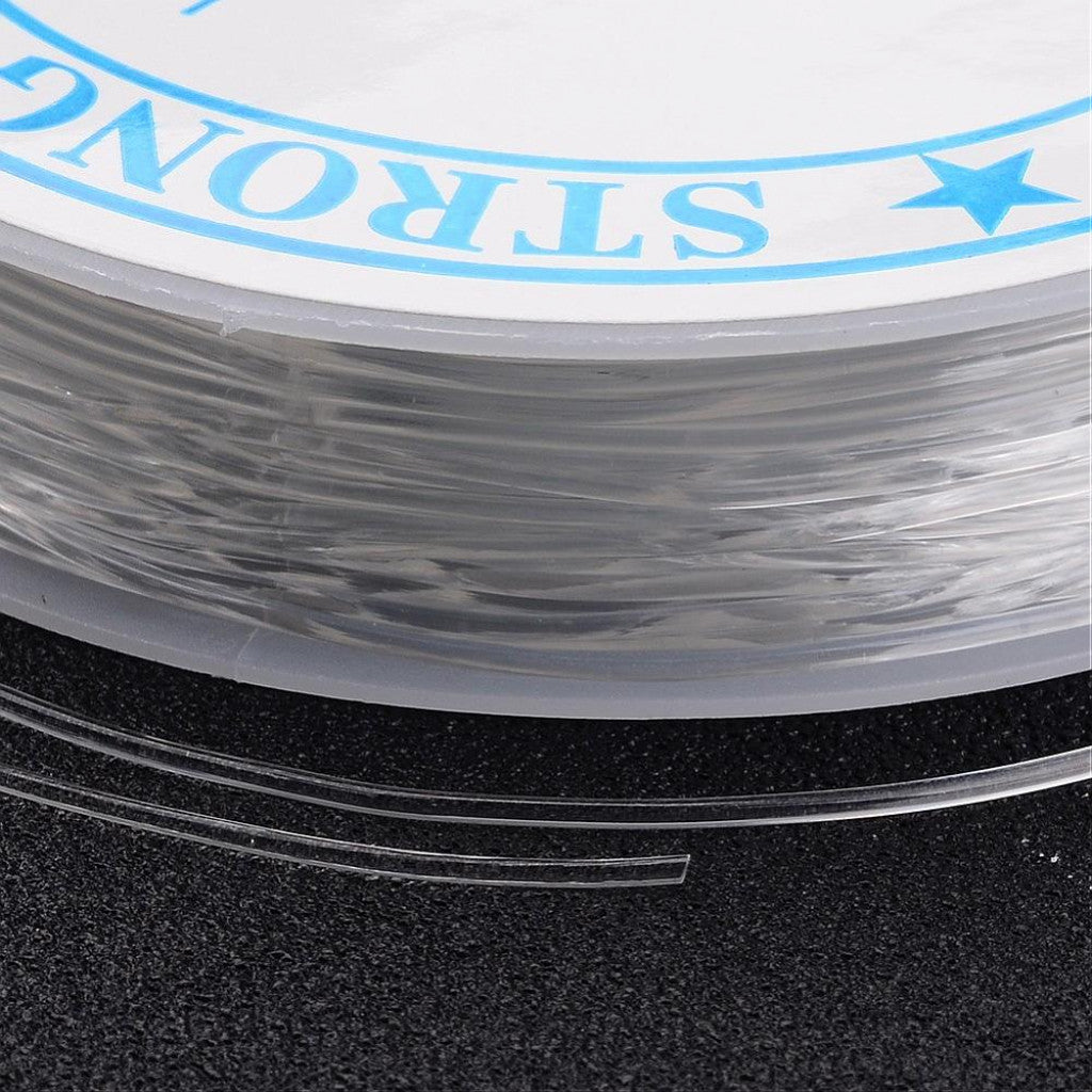 #1 Smykkestrikk Rund - 1mm, clear, 4,5m/rull