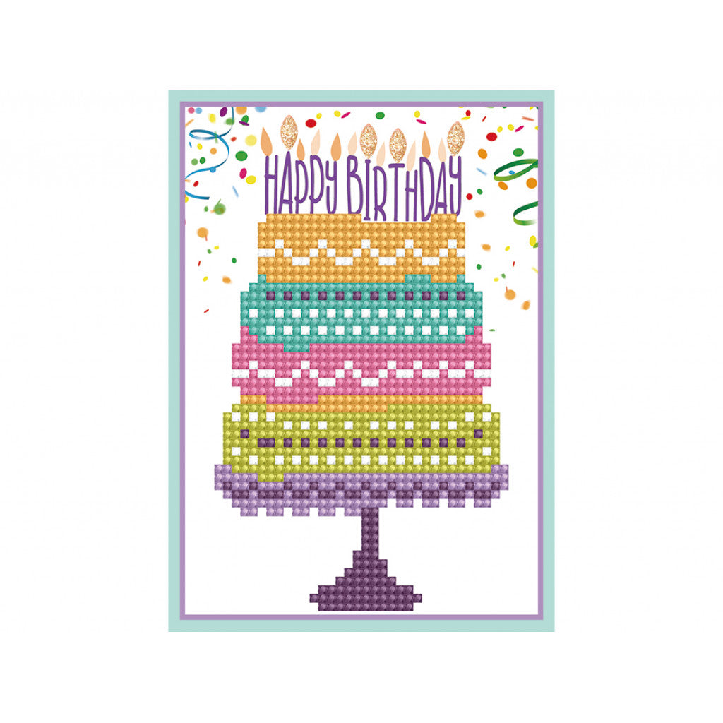 Diamond Dotz DDG Kort - Happy birthday cake
