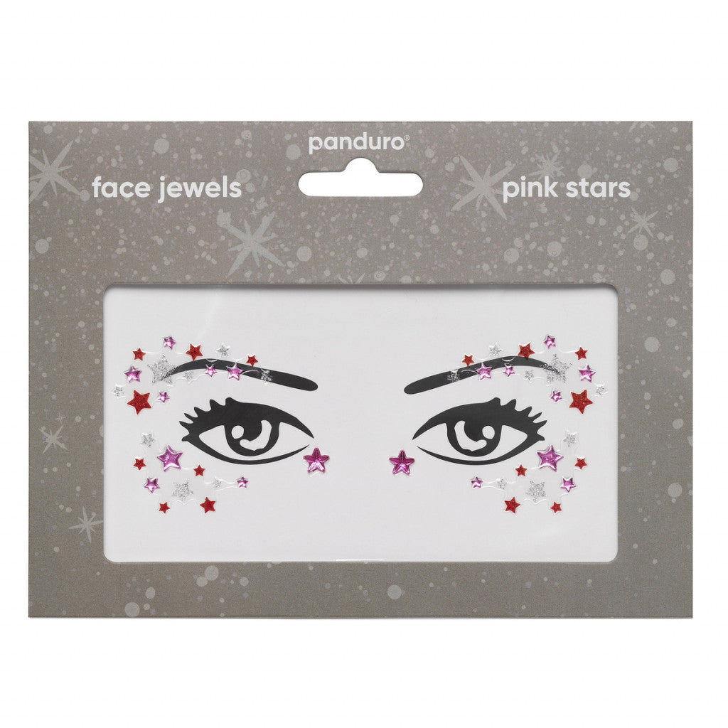Face Jewels Pink Stars